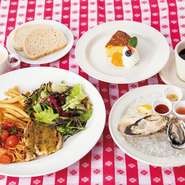 ・生牡蠣2PC
・クラムチャウダー(クリーム or トマト)
・ワンプレート
・ランチデザート・コーヒー or 紅茶