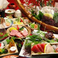豪華食材！飲み放題2H込コースは6500円～13000円(税込)