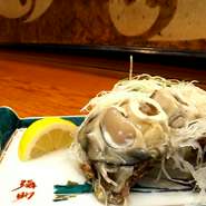 毎年7月1日から8月20日までの牡蠣漁の中でも、
 黄金の岩牡蠣は10日程しかとらない貴重な牡蠣です。
 肉厚でクリーミーな天然牡蠣です。