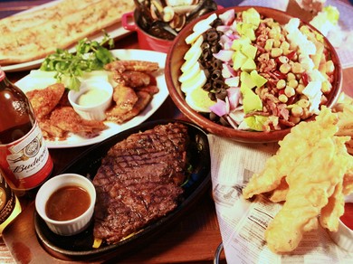【飲み放題付4000円〜】アメリカンスタイルで魚介・お肉を堪能