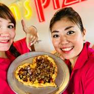 食べたいピザが無いときは、スタッフにリクエストして頂ければ、喜んでお作り致します(о´∀`о)