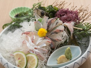 鮮度も種類も自慢！　季節によって、使う鮮魚が変わります　　　