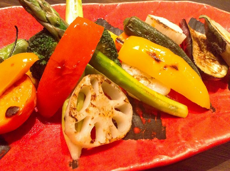 季節の野菜のグリル EVオリーブオイル