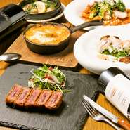 旬の食材を使用した季節替わりのメニューは、定番のものから創作料理まで！どれも大変ご好評頂いております！！

※写真はイメージです、仕入れや季節によりまして内容が変更になることがあります。