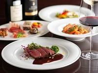 旬の食材をふんだんに使ったフルコースです。
記念日でのご利用や御接待等にお薦めです。