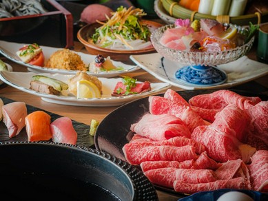 「松阪牛」のすき焼き鍋コースは5000円より