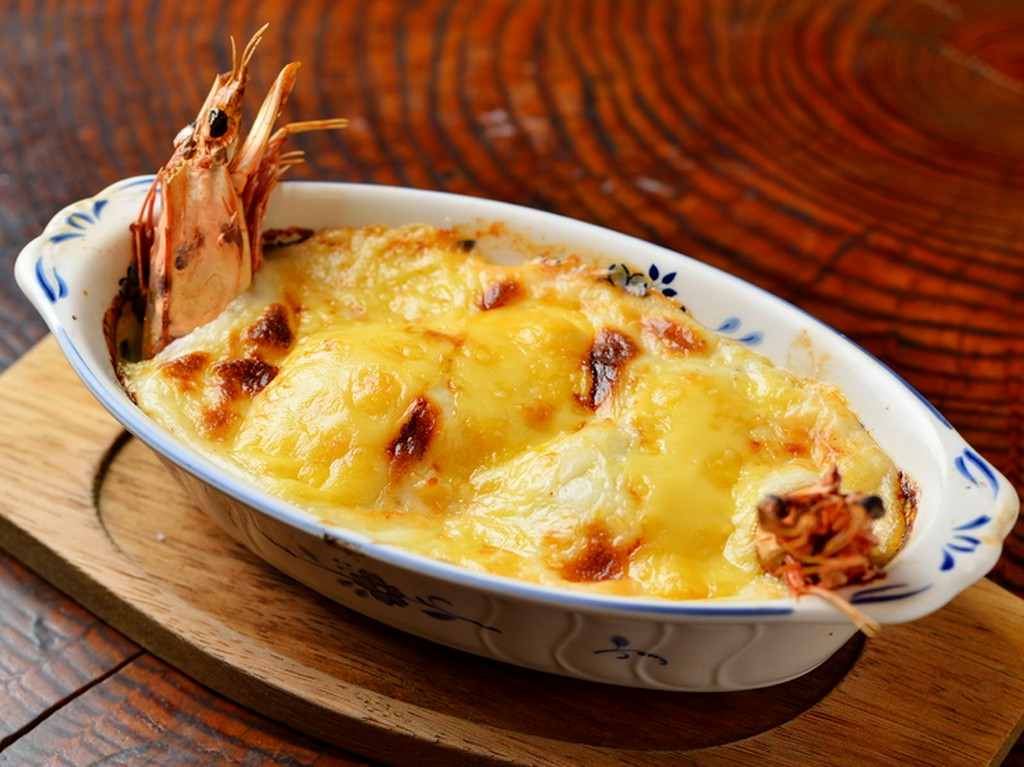 魚介類を豊富に使った自慢の一品　『シーフード・グラタン』