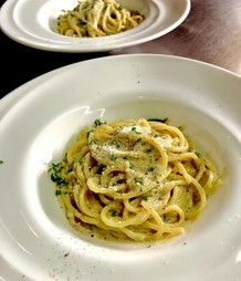 蟹味噌のクリームスパゲティ