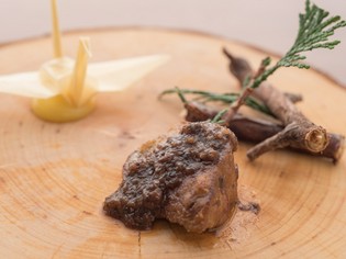 【noma】で試作した『根セロリ　折り鶴　柚子』