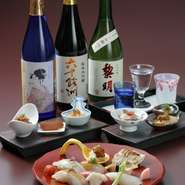 美酒佳肴(びしゅかこう)…美味しい料理に美味しいお酒

長崎県の地酒3種類をお料理に合わせてお楽しみ頂けます。