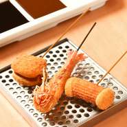 「車海老すり身のパン包み」 「国産活車海老」「パスタとリゾット」