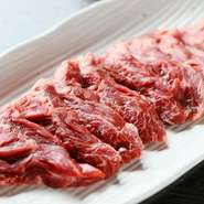 なんといっても【焼肉LABO.】不動の人気No. 1！味にこだわった自慢のサガリをどうぞ！　ハーフ480円