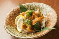 キュウリを自家製キムチダレで和えたお酒にピッタリの逸品！