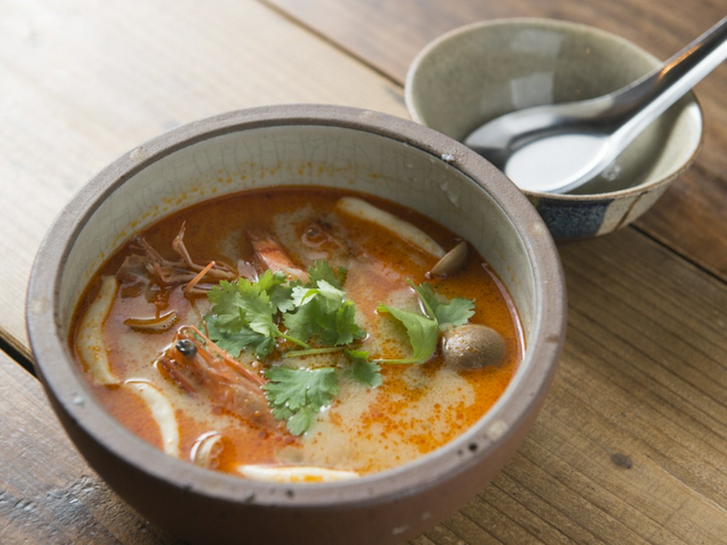 スパイシーながら食べやすい。『シロクマ特製トムヤムクン』