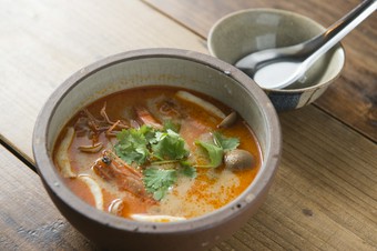 スパイシーながら食べやすい。『シロクマ特製トムヤムクン』