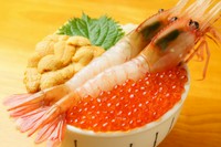 わがまま丼 一例(オーダー例 いくら&ボタンエビ&ウニ)