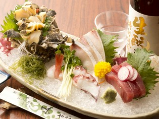 千葉・内房の富津でとれる地魚の『刺身盛り合わせ』は、鮮度抜群