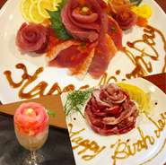 お誕生日、記念日は是非当店オリジナル寿司ケーキで★