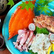 岡山の地魚と地酒とのマリア―ジュをお楽しみください
