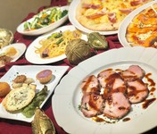 当店1番人気のコース！パーティープランの8割以上がこちら！前菜４種類 、お肉料理、デザート付コース。