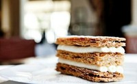Traditional vanilla millefeuille