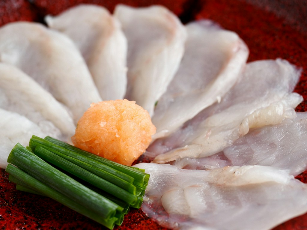 適度な弾力も楽しめる『飛騨とらふぐ　てっさ（一切より）』