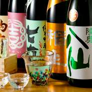 日本酒は地酒を中心におすすめを厳選してとりそろえています
