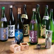 さまざまな魚料理に合う日本酒を厳選し、約30種類ご用意しました