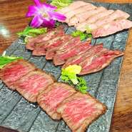 炙り肉の旨み 三種盛り