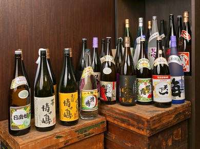 店主自ら厳選した焼肉にも合う焼酎が常備40種類以上揃います