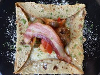 ラタトゥイユ、ベーコン、チーズ