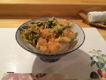 小かき揚げ天丼