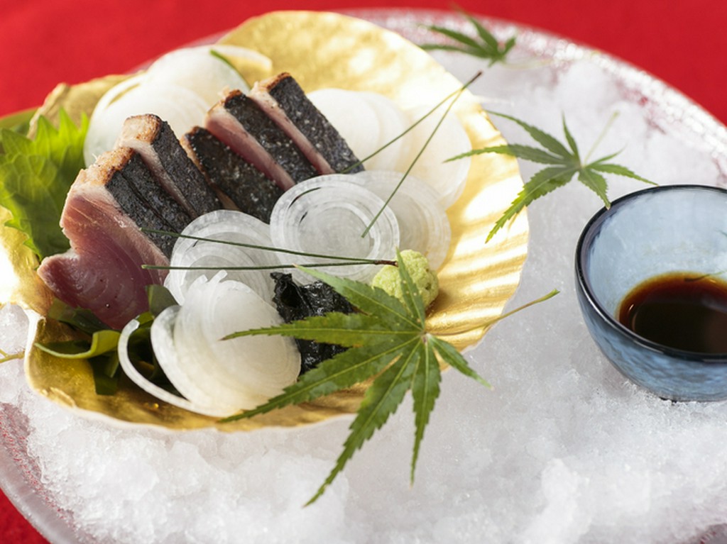新鮮で清爽な味わいがする『かつおのたたき』
