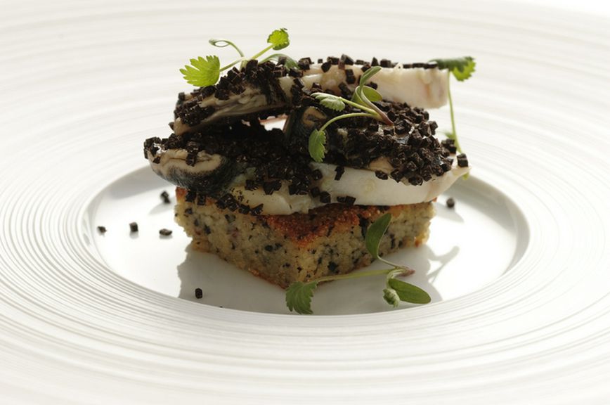 つぶ貝と焼きクスクス