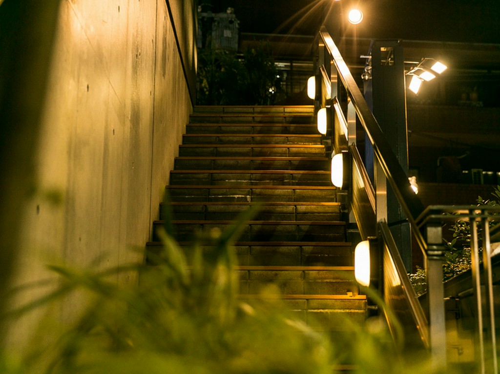 ライディングされた階段、外観もおしゃれに演出