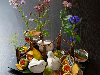 見た目も楽しめるお料理はパートナーとのお食事にもぴったり