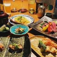 海鮮と和牛を楽しめます。