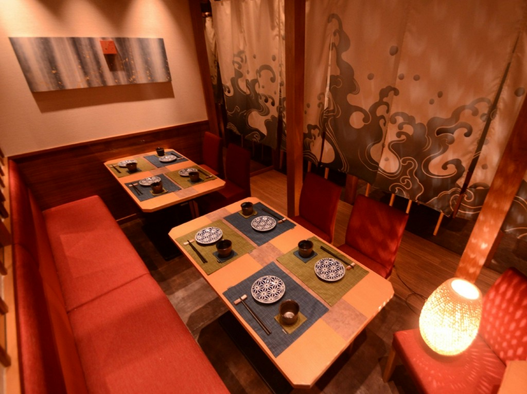 完全個室ではごゆっくりとおくつろぎいただけます。