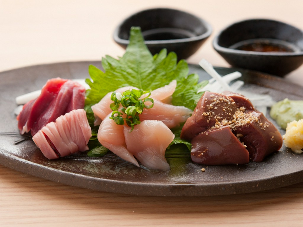 丹波黒鶏刺身３種盛り