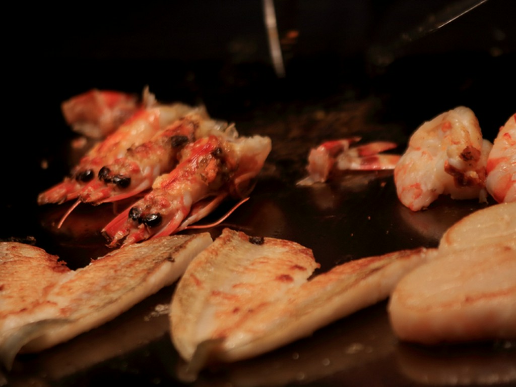 焼きたての魚介類がいただけます