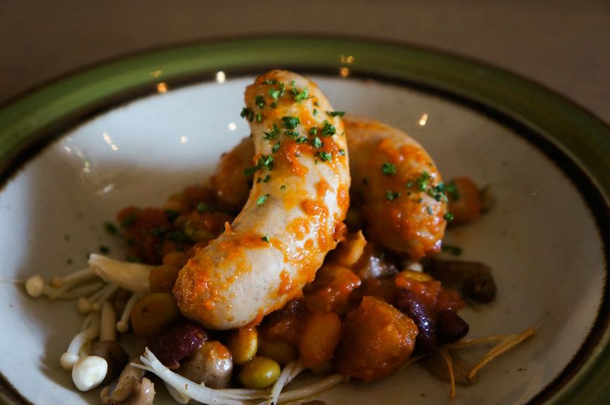 ぱりっと肉汁がほとばしる『手作りソーセージ(2本)』