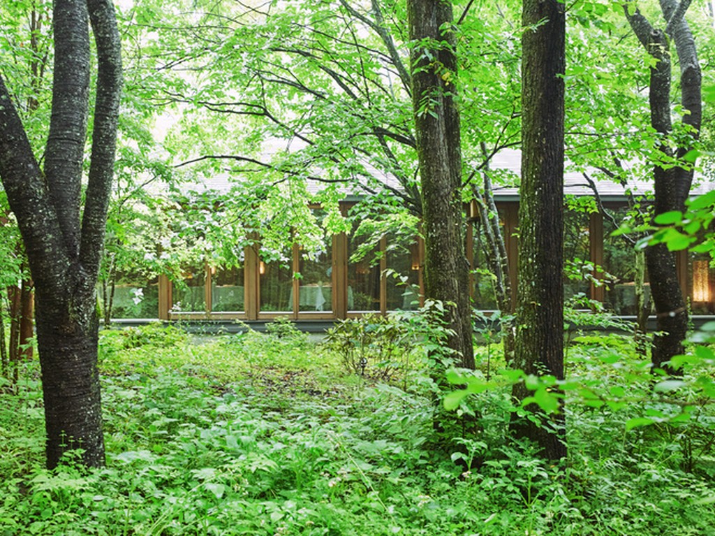 軽井沢らしい木立に囲まれた一軒家スタイル