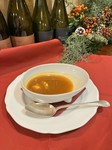 ◯アミューズ ◯サーモンの2種の前菜 ◯スープ・ド・ポワソン ◯ノルウェー産ヒラメと3種のチーズのグラタンor白糠産蝦夷鹿のローストor幌延産トナカイ肉の料理(+1100円) ◯JULデザート ◯コーヒー/北欧紅茶