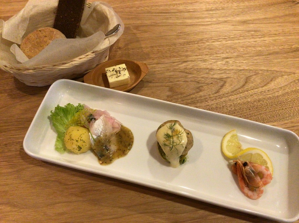 北欧の前菜3種盛り合わせ