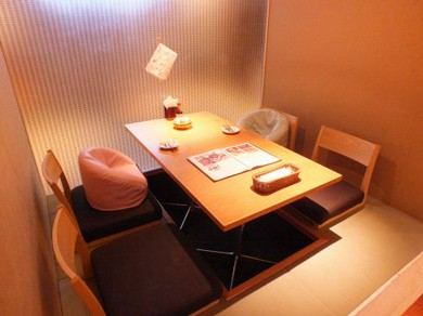 ゆったり寛げる人気の半個室