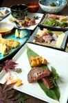 九州産黒毛和牛と旬魚等、季節の食材を堪能できる全10～11品のコース【2~20名様迄】+1,650円で飲み放題付き