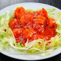 エビのチリソース炒め