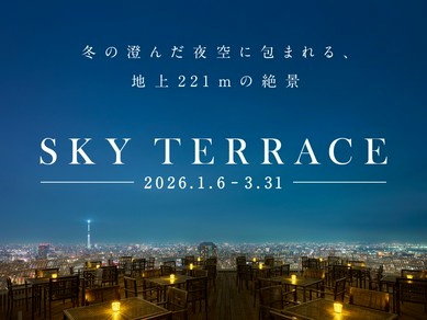 【1月6日～3月31日限定】冬の澄んだ空に包まれる、地上221mの絶景『SKY TERRACE』