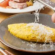 贅沢オムレツ。まずは香りで喜び、食べればとろとろで笑顔に♪
