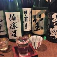 種類豊富にご用意しておりますので、お料理に合う好みのお酒をいろいろお楽しみ頂けます。